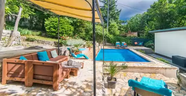 Ferienhaus Bakarac mit Meerblick