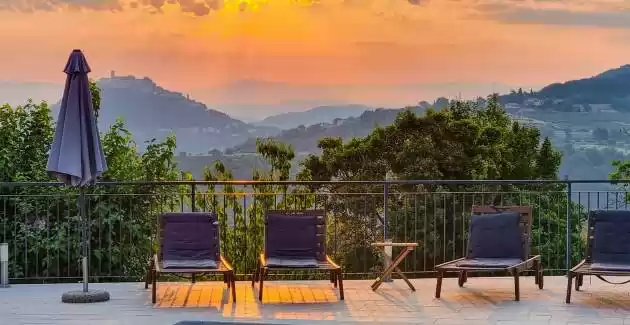 Villa Ana in Spinovci, view of Motovun