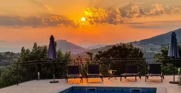 Villa Ana in Spinovci, pogled na Motovun