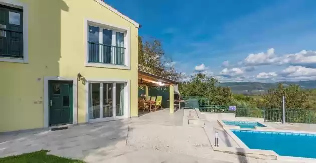 Villa Ana in Spinovci, pogled na Motovun