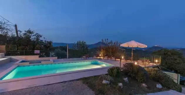 Villa Ana in Spinovci, pogled na Motovun