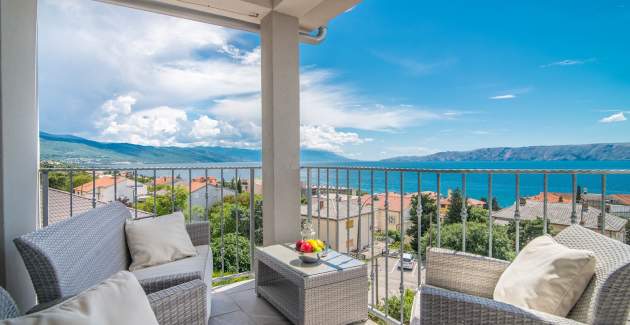 Ferienwohnung Suzy Lavanda mit Balkon und Meer Blick