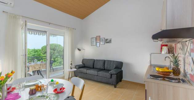 Apartman Ljiljana II s balkonom i pogledom na more