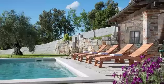 Villa Malini with Pool, Sauna and Fenced Garden