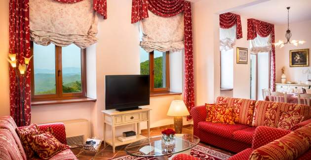 Palazzo Angelica Doppelzimmer S1 mit Poolblick