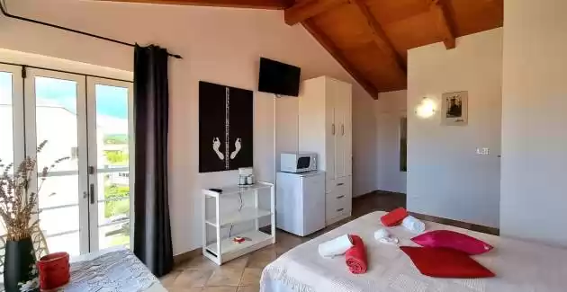 Apartmani Zonta - Studio s francuskim balkonom i pogledom na more