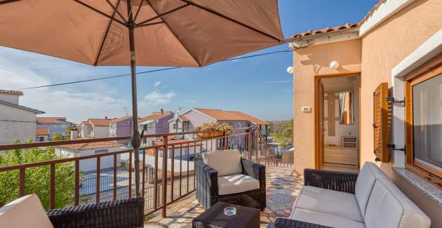 Ferienwohnung Slavko Cancini mit 2 Schlafzimmern und Balkon