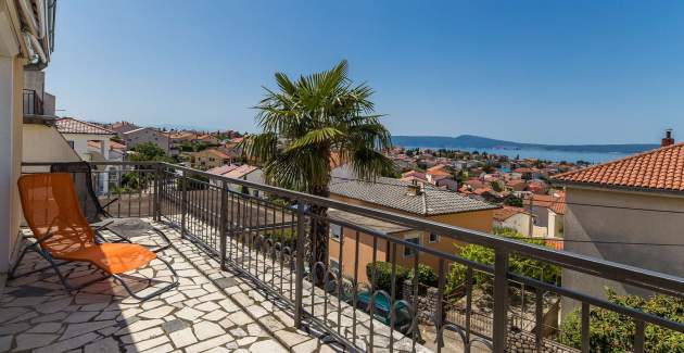 Apartment Rebic Selce mit Meerblick