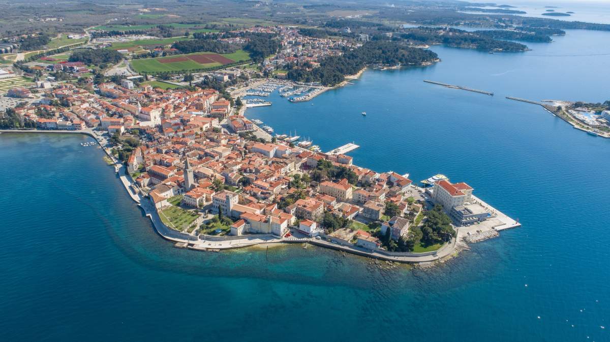 poreč stari grad iz zraka