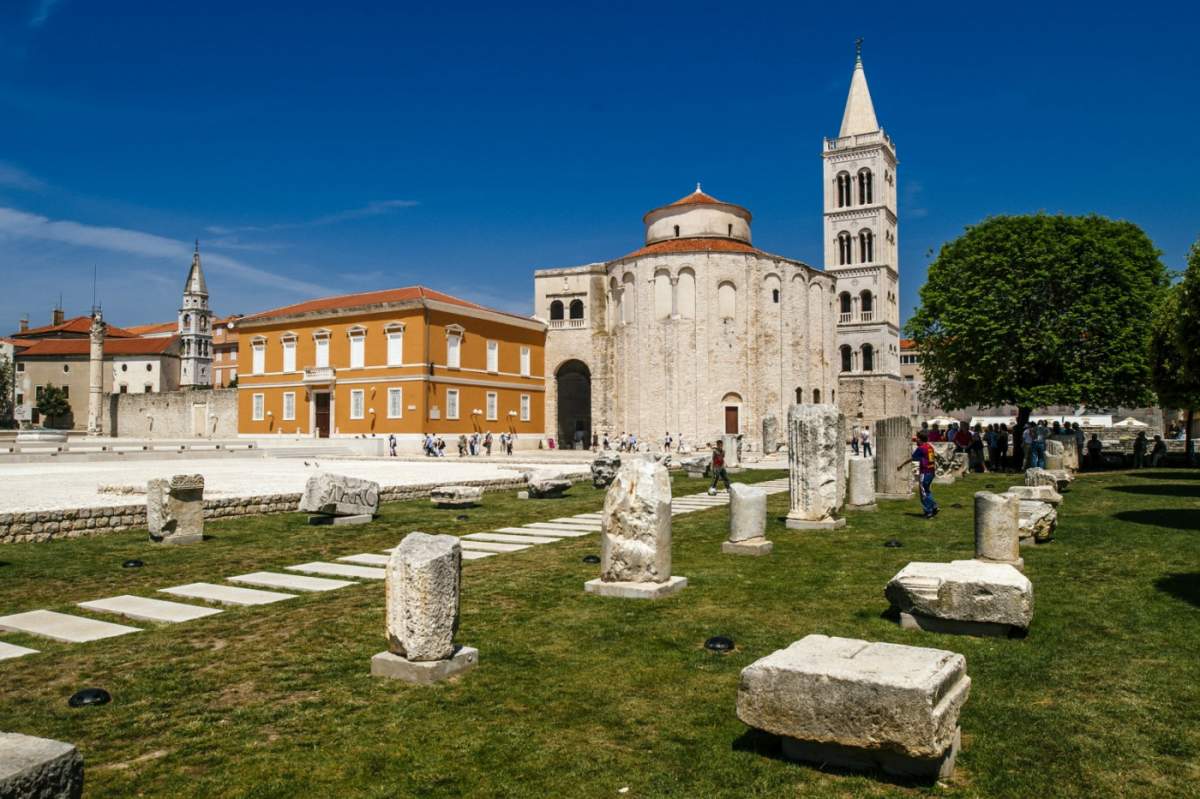 roman forum in the okd city of zadar