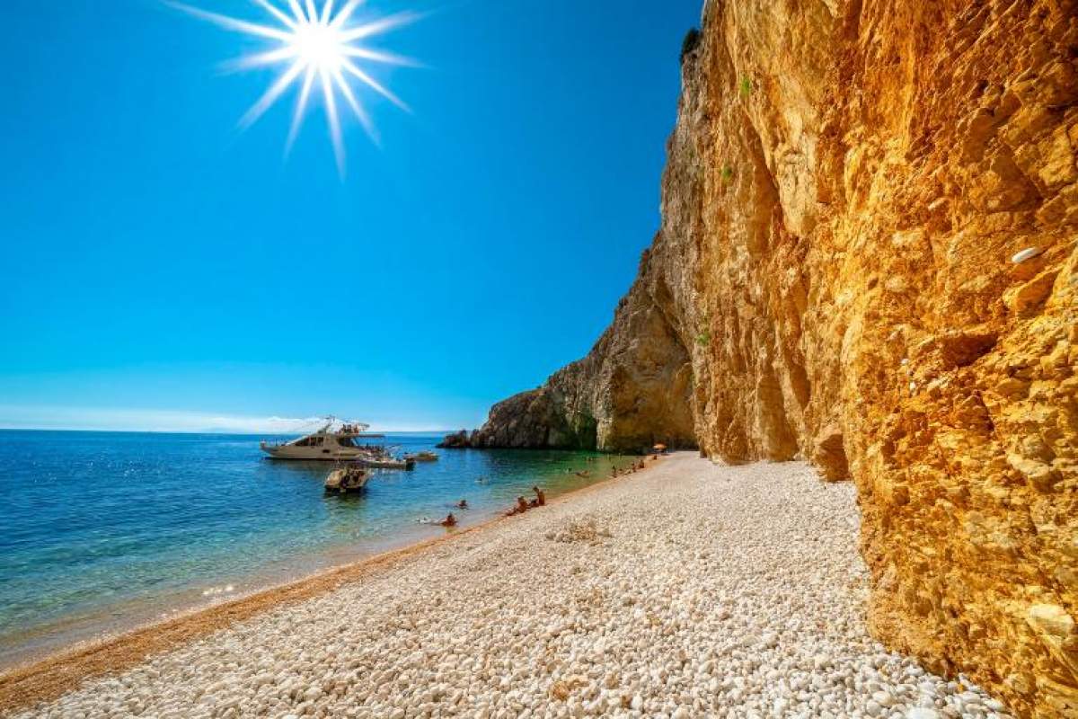 beach on the krk island croatia