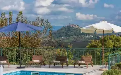 Villa Ana in Spinovci, Blick auf Motovun