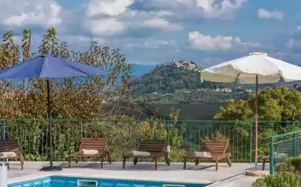 Villa Ana in Spinovci, pogled na Motovun