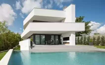 Moderne Villa 55 mit Pool und Spa